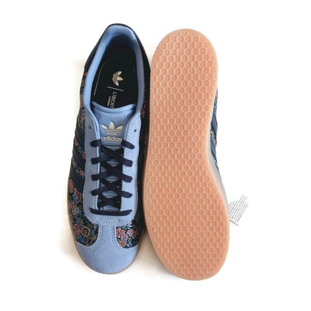 Adidas X Gazelle Liberty London Sneakers Big Girls Size 7 Womens Size 8 Floral - Picture 7 of 9